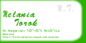 melania torok business card